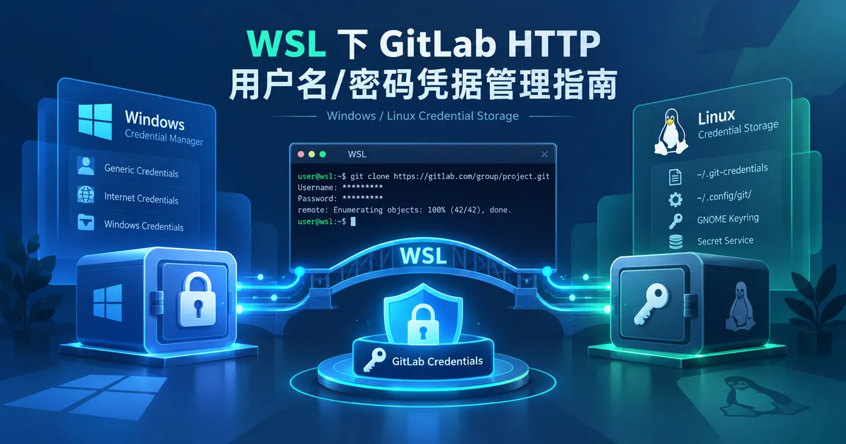 WSL 下 GitLab HTTP 用户名/密码凭据管理指南