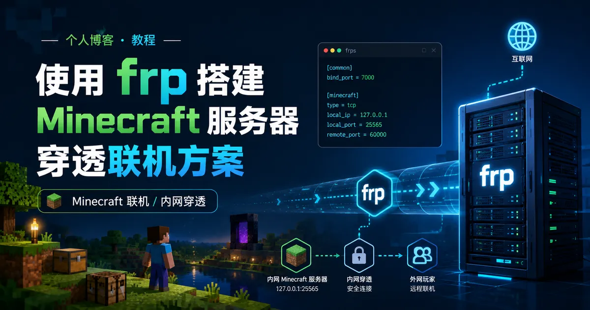 使用 frp 搭建 Minecraft 服务器穿透联机方案